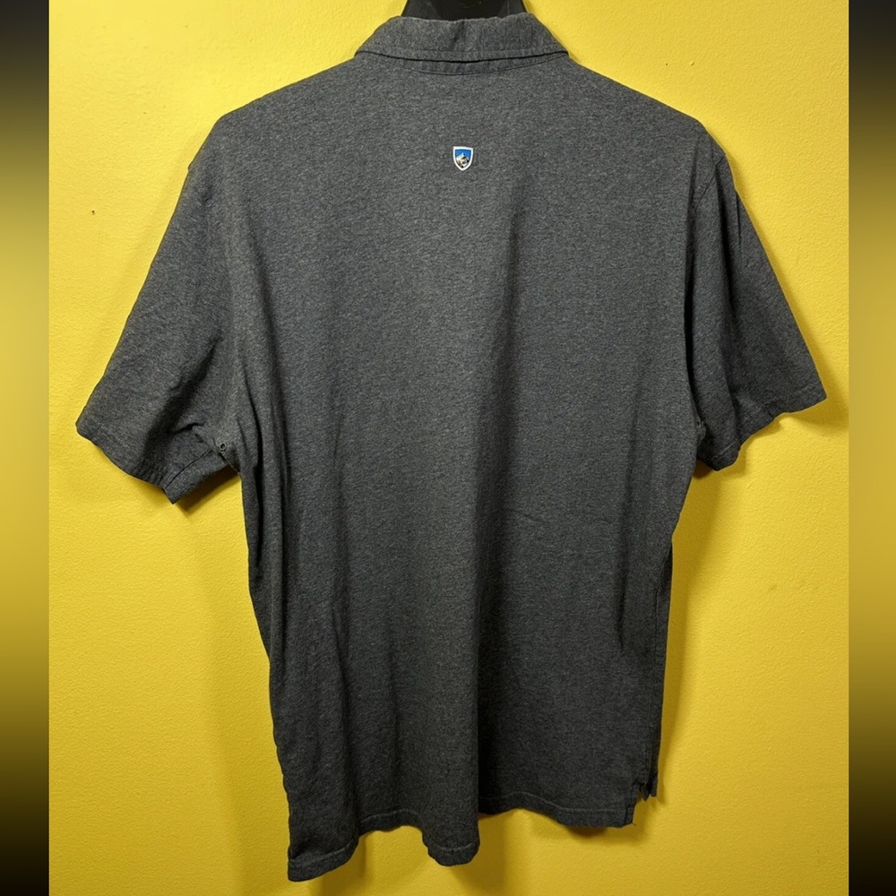 K U H L  ~ wildfibre gray polo shirt ~ XL